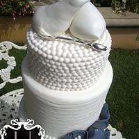 5 tier Classic Vintage Wedding Cake