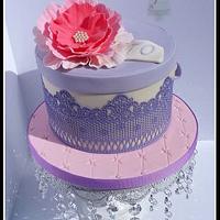 Lilac Lace Hat Box 
