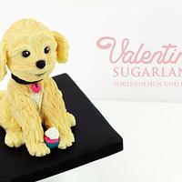 Dog made with modelling chocolate