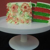 Red and Green Cake