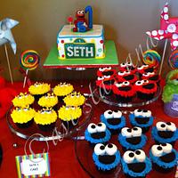 Elmo - First Birthday Cake/Cupcakes