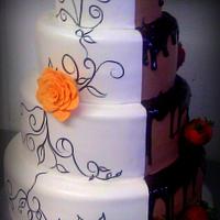 Half and Half Wedding Cake