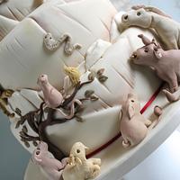 Chinese new year animals wedding cake