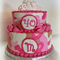 Pink Camo Cake