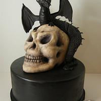 Dragon and Skull Cake