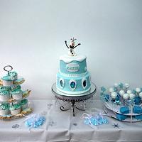 Frozen themed dessert table 