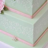 Mint & pink cake 