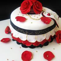 Cake with roses