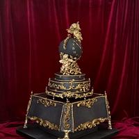 Baroque clock cake