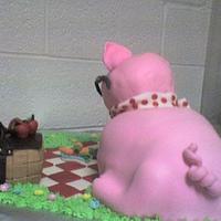 Pig at a picnic