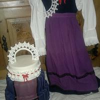 Folk dress cake