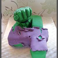 hulk number 4 cake