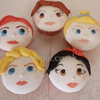Disney Princess hand painted cupcakes
