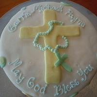 Baptism Cake with Cross