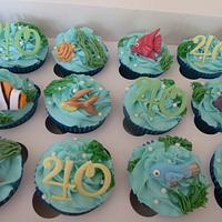 Tropical Fish Cupcakes