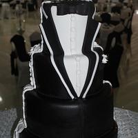 Tuxedo Muscle Wedding Cake