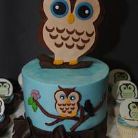 Owl Shower Cake