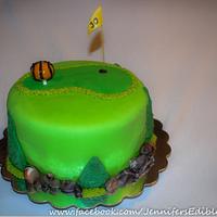 Golf themed birthday cake for a Basketball coach