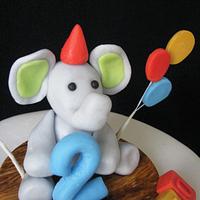 Birthday elephant cake