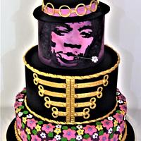 Jimi Hendrix Purple Haze - " Gone too soon" Cake Collaboration