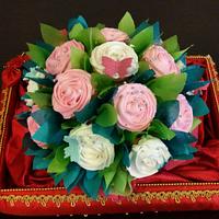 Flower bouquet cupcakes