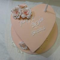 Pretty heart cake.