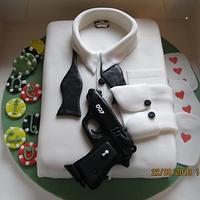 james bond themed cake