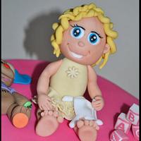 Baby Girl christening cake
