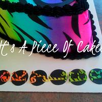 Peace Sign and Zebra Print/Buttercream Icing