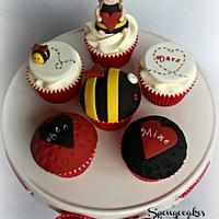 Bee Mine Valentine Cupcakes