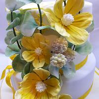 Yellow - White Birthday Cake