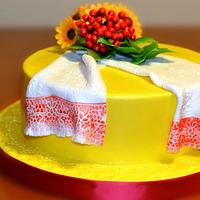 The cake in Ukrainian style. 