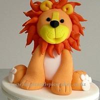Leopold Lion Cake Topper in fondant