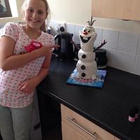 Olaf Birthday Cake