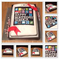 iPhone birthday cake