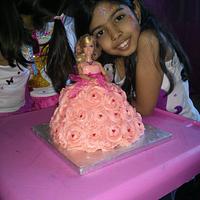My daughters barbie princess cake