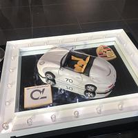 Porsche car cake 