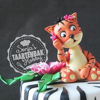 Girly jungle with cute tigers!