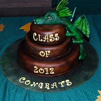 Dragon Graduation Cake