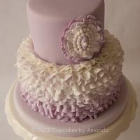 Lilac Ruffle Cake