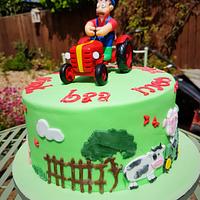 Farming theme cake 