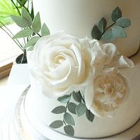 Ivory, marble and foliage 