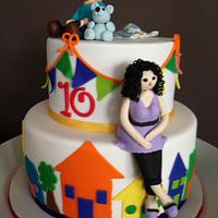 A playgroup and volunteer home visiting program 10th anniversary cake