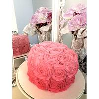 Ombré rose cake