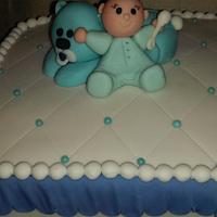 teddy bear christening cake