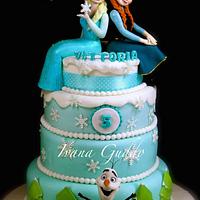 Frozen - Elsa- Anna cake