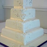 Wedding cake with edible gems