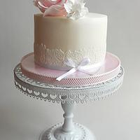 Birthday cake with rose