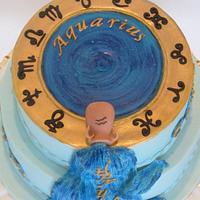 Aquarius Birthday Cake