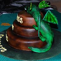 Dragon Graduation Cake